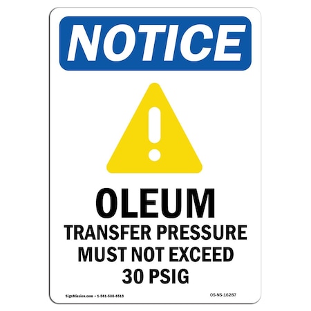 OSHA Notice, 18 Height, Aluminum